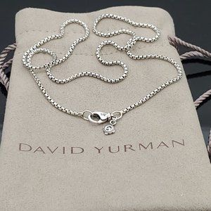 David Yurman 1.7mm wide box chain 17" length